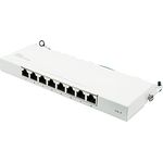 Patchpanel/Patchfeld - Desktop - Cat. 6, 250 MHz - GIGABIT-fähig - 8-Port - 0,5 HE - STP geschirmt - werkzeugloses Öffnen - Reinweiß (RAL9010)