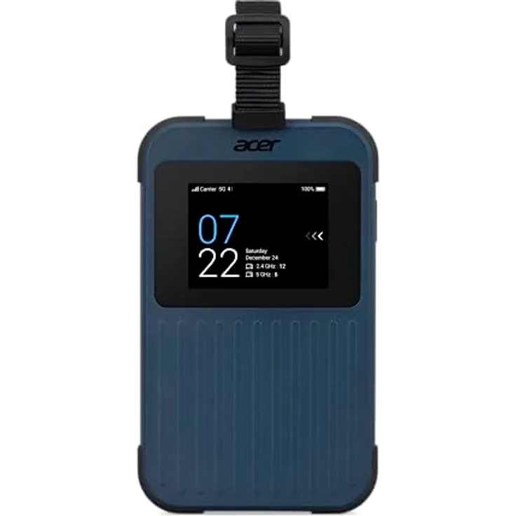 Acer Connect Enduro M3 5G Router (LTE Router) | Mobiler WLAN Router | WiFi 6 | Dual 2.4 & 5.0 GHz | 6500mAh Batterie | USB 3.0 Type-C | MIL-STD-810H, Schwarz