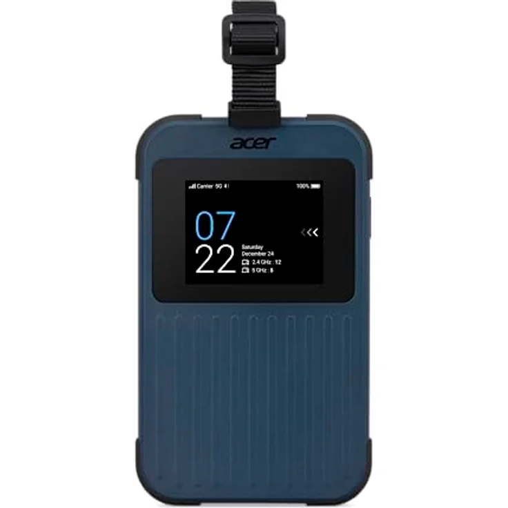 Acer Connect Enduro M3 5G Router (LTE Router) | Mobiler WLAN Router | WiFi 6 | Dual 2.4 & 5.0 GHz | 6500mAh Batterie | USB 3.0 Type-C | MIL-STD-810H, Schwarz – Bild 1