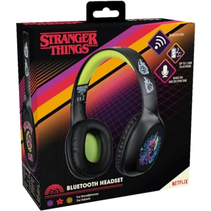 Konix Stranger Things Kopfhörer, Verkabelt & Kabellos, Bluetooth 5.3, 40 mm Lautsprecher, Mehrfarbig – Bild 5