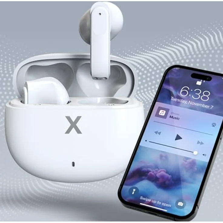 MaxLife In-Ear-Kopfhörer Wireless TWS MXBE-03, Kabellose Bluetooth-Ohrhörer, Weiß – Bild 6