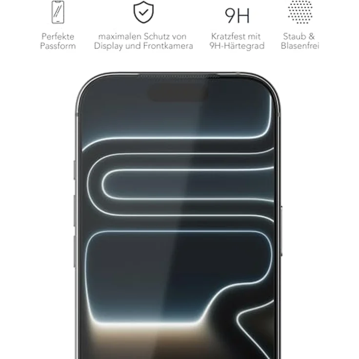 VONMÄHLEN Screen Protector Pro, Hochwertiger Displayschutz aus 76% recycelten Materialien, 3x gehärtetes Aluminosilikatglas, Kratzfest, 18 kg Sturzschutz, Perfekte Passform – Bild 2