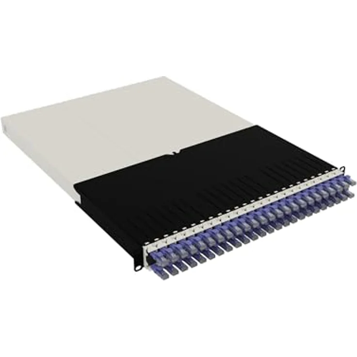 PATCHBOX ONE 30 RU Cat.6a Patchpanel mit 24 Anschlüssen, einziehbarem Kabelmanagementsystem und 10 GB flachen Kabeln für 48,3 cm Racks, UTP, 5 Jahre Garantie – Bild 2