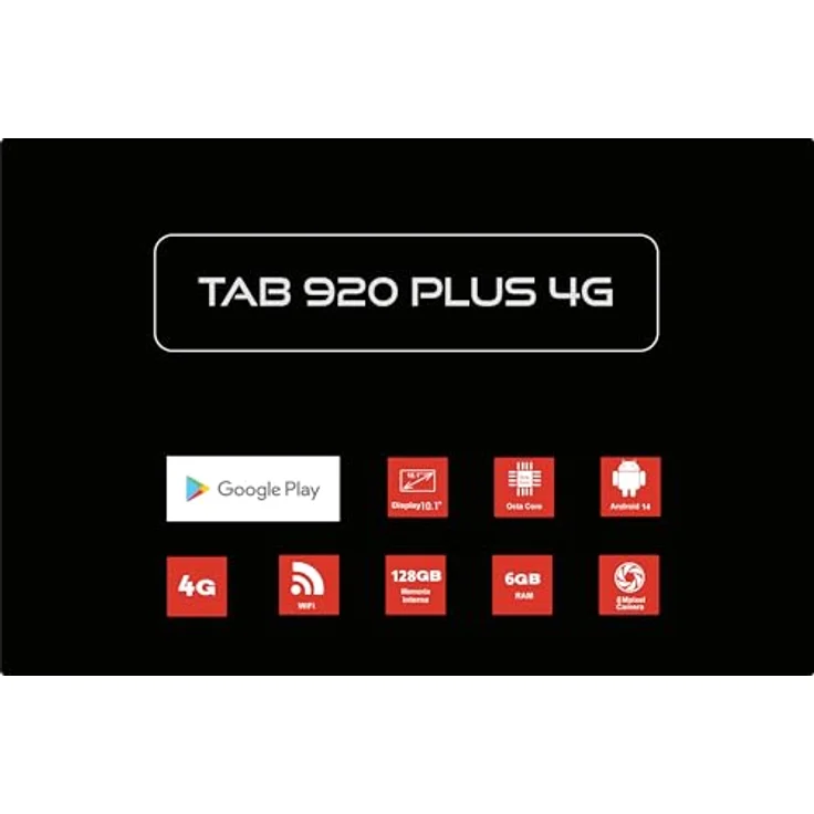 Majestic TAB 920 Plus 4G Tablet 10.1 Zoll IPS HD, Octa Core, 128G Speicher, Android 14, Dual-Kamera, Blau – Bild 4