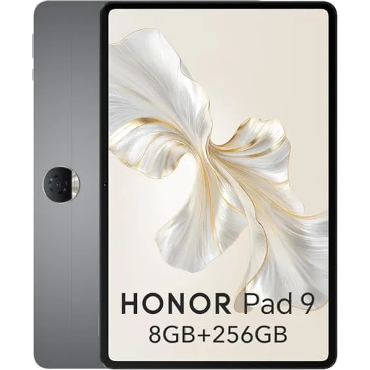 HONOR Pad 9 Tablets 8GB 256GB, 12.1" 120Hz 2.5K Großer Bildschirm, 8-Lautsprecher Audio System, Snapdragon 6 Gen 1, WiFi Version, Grau