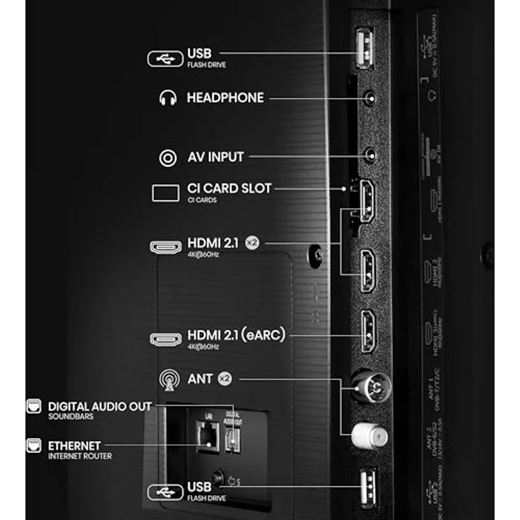 Hisense 75E7NQ 189 cm (75 Zoll) 4K UHD QLED Fernseher, Dolby Vision Atmos, Alexa Built-in, Schwarz – Bild 4