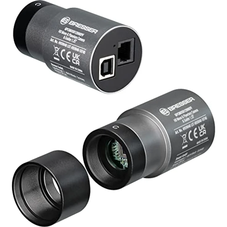 Bresser HD Mond & Planeten Kamera & Guider 1.25" - Astrofoto-Farbkamera & Autoguider für Teleskop Nachführung, Sony IMX225 Sensor – Bild 4