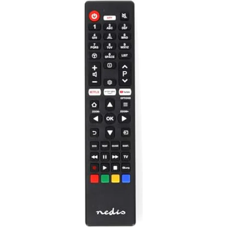 NEDIS Ersatz Fernbedienung für TCL/Thomson - Vorprogrammiert - Netflix Button/YouTube Button - Schwarz – Bild 1