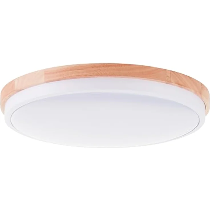 Brilliant LED Deckenleuchte, Ø35cm, 24W LED, 2400 Lumen, 3000K warmweiß, echtes Holz, 3-Stufen-Dimmer mit Memory-Funktion, energiesparend – Bild 4