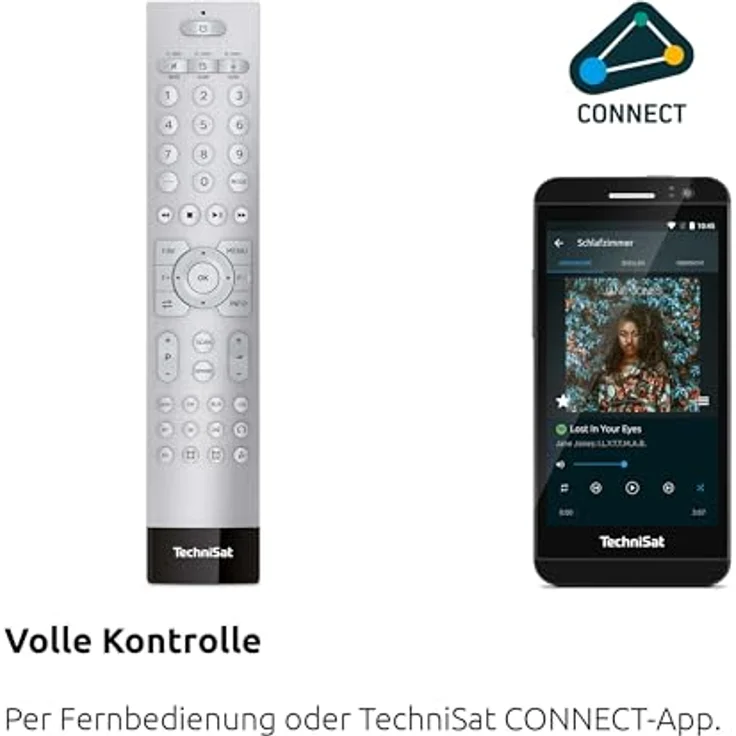 TechniSat MULTYRADIO 600 CD IR - Internetradio (Kompaktanlage, WLAN Radio, DAB+, UKW, Spotify, Bluetooth, CD-Player, USB, Farbdisplay, App-Steuerung, Fernbedienung, 40 Watt Stereo) Silber/schwarz – Bild 4