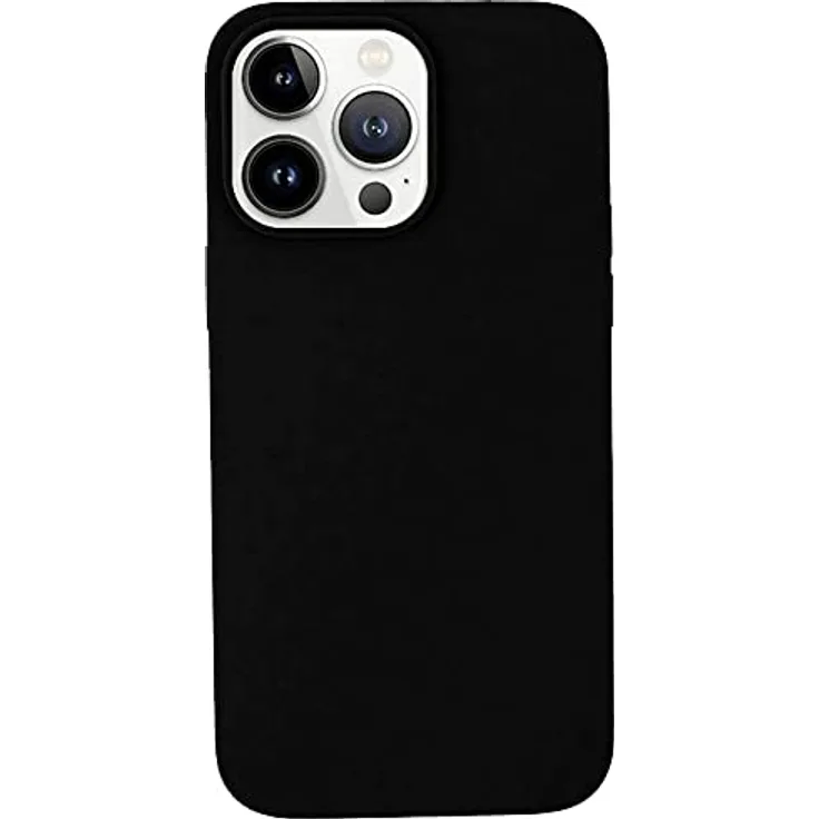 JT Berlin Steglitz Liquid-Silikon dünne Schutzhülle kompatibel mit Apple iPhone 14 Pro Max Silikon-Hülle [Wireless Charging, Weiches Microfaser Innenfutter] schwarz, 10890