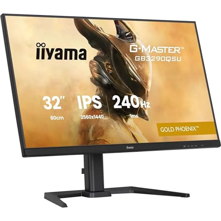 iiyama G-Master Gold Phoenix GB3290QSU-B1, 31,5" QHD Gaming Monitor mit 240Hz, 1ms Reaktionszeit, FreeSync Premium, Höhenverstellung, schwarz – Bild 5