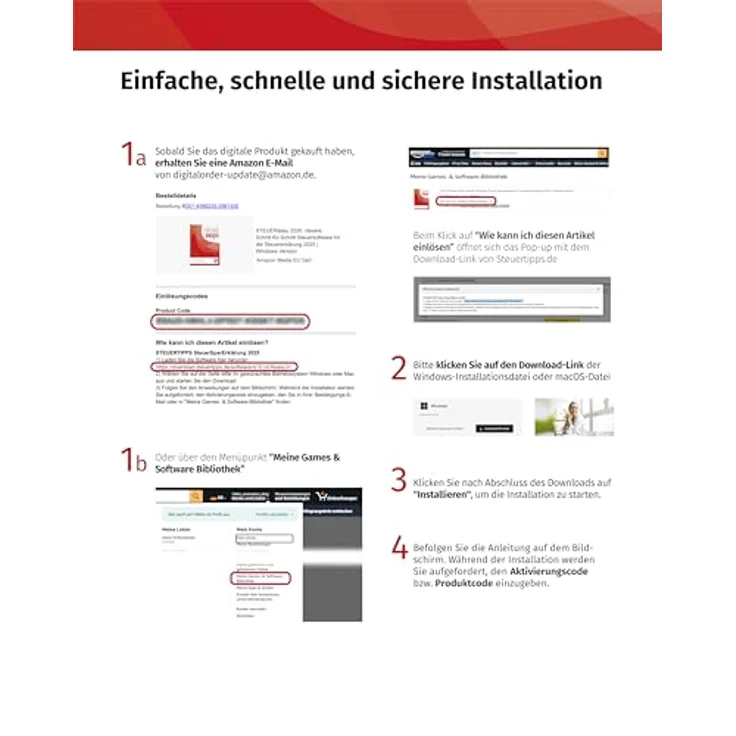Wolters Kluwer STEUEReasy 2026, Schritt-für-Schritt Steuersoftware für Steuererklärung 2025, inkl. ELSTER Schnittstelle, Windows-Version, 1 Einkommensteuererklärung, Aktivierungscode per Email – Bild 2
