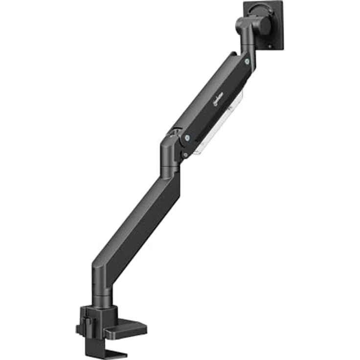Manhattan Tischhalterung für Monitor bis 57", mit USB-Ports, Gasdruckfeder, Traglast bis 27 kg, Aluminium, Schwarz – Bild 5