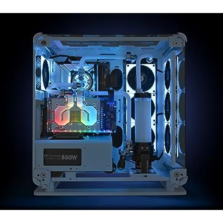 Thermaltake Pacific V-RTX 4080 Plus Waterblock (MSI RTX 4080 Gaming X Trio & RTX 4080 SUPRIM X ONLY), LED Strip Design & hohe Durchflussrate, Aluminium-Backplate, schwarz – Bild 5