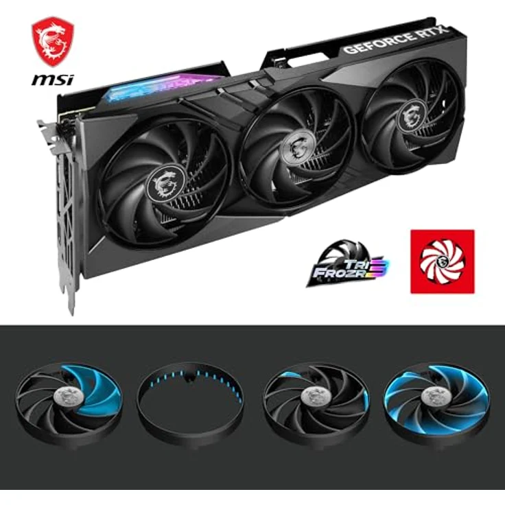MSI GeForce RTX 4060 Ti Gaming X Slim 16G Grafikkarte - NVIDIA RTX 4060 Ti, 16GB GDDR6 Speicher, 18Gbps, PCIe 4.0, Twin Frozr 9, RGB, DLSS3 – Bild 4