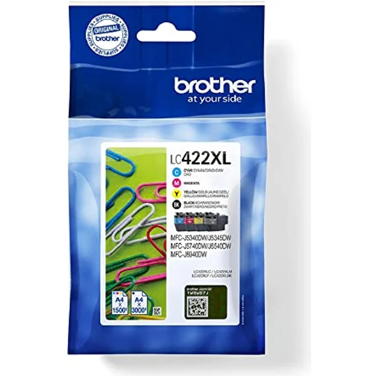 Brother Black Cyan Magenta Yellow Ink Black Cyan Magenta and Yellow Ink Cartridges Multipack Each Cartridge Prints up to 1500 Seiten für CMY and 3000 for K – Bild 1