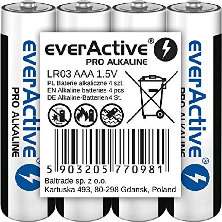 everActive AAA Batterien 40er Pack, Pro Alkaline, Micro LR03 R03 1.5V, höchster Leistung, 10 Jahre Haltbarkeit, 40 Stück – Bild 3