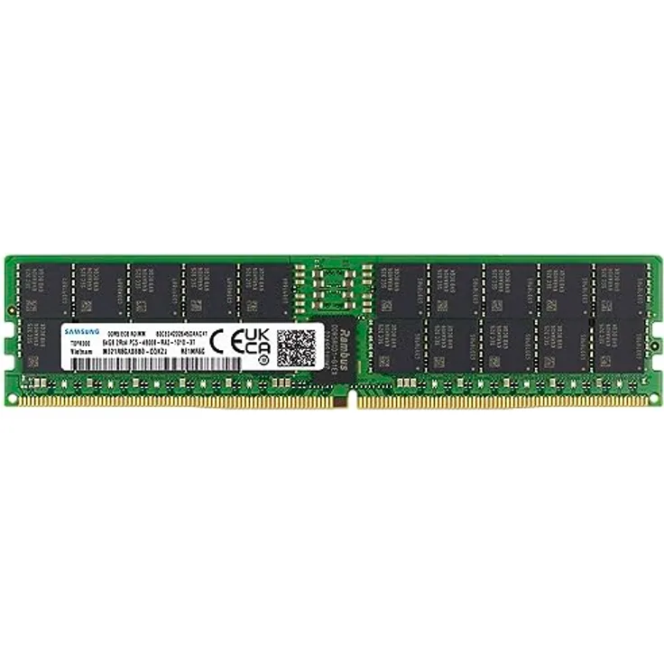 Samsung 64GB DDR5 4800MHz PC5-38400 ECC RDIMM 2Rx4 (EC8 10x4) Dual Rank 1.1V Registered DIMM 288-Pin Server RAM Memory M321R8GA0BB0-CQK