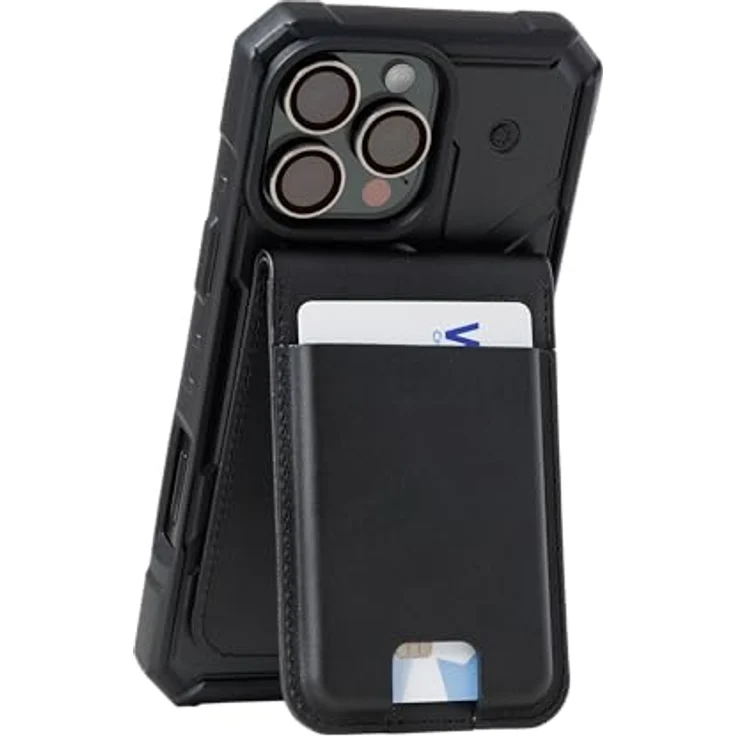 UAG Metropolis Wallet PU, Smartphone Hülle aus veganem Leder mit Standfunktion, Schwarz für Apple iPhone 12-Serie – Bild 5