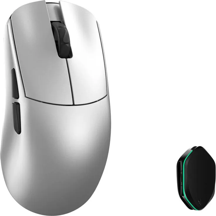 WLMouse YING Magnesium Kabellose Gaming Maus PAW3950HS, 30000 DPI, 8K Polling Rate, OMRON Optical Switches, 47g - silber