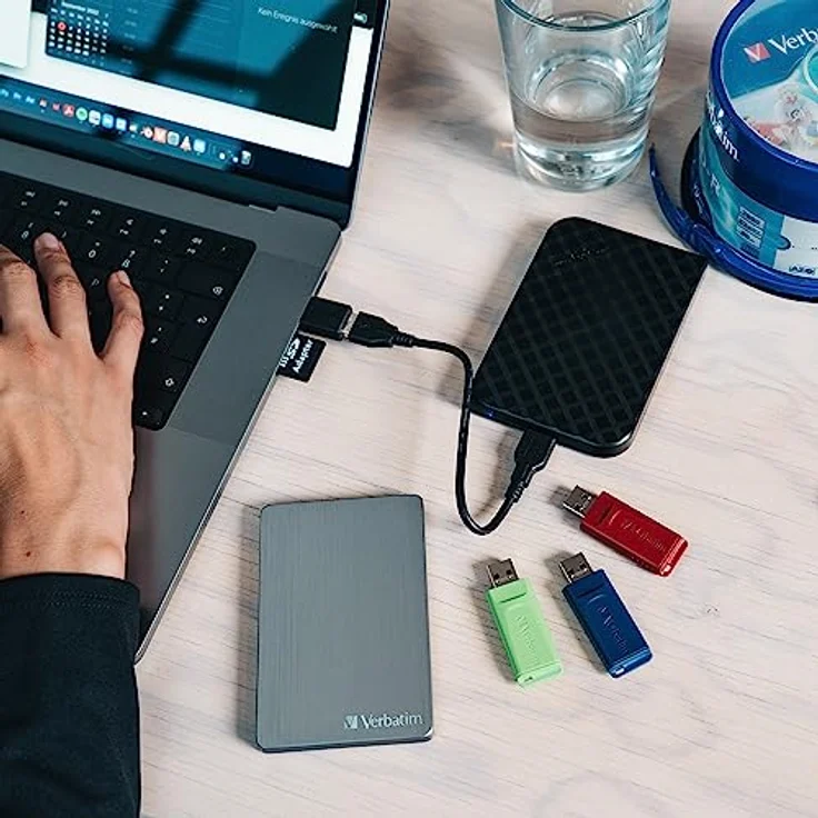 Verbatim Slider USB-Stick 16 GB Multipack, USB 2.0-Schnittstelle - Multipack 3 Stk. - Rot - Blau - Grün – Bild 3