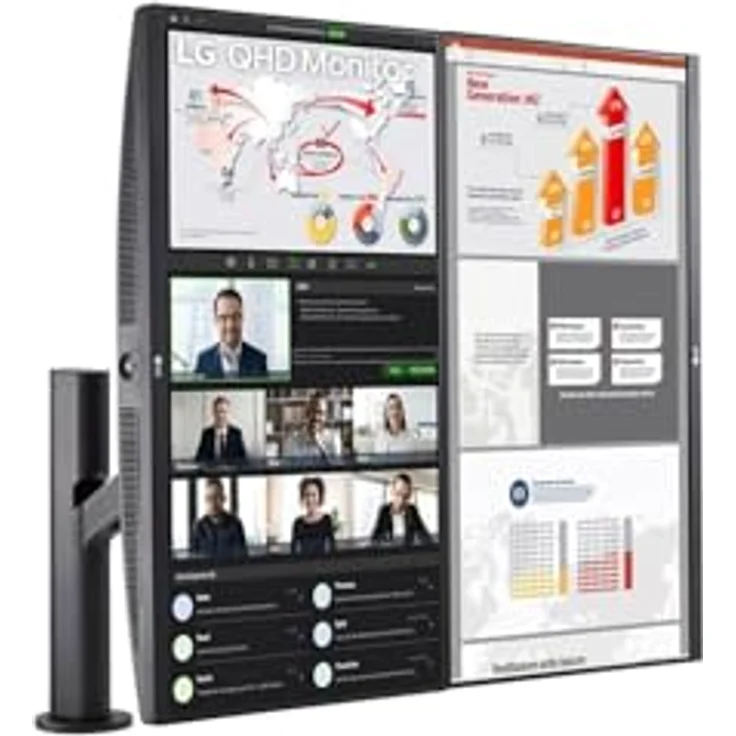 LG 27 Zoll 27QP88DP-BS QHD Ergo Monitor USB-C HDMI DP Black IPS – Bild 3