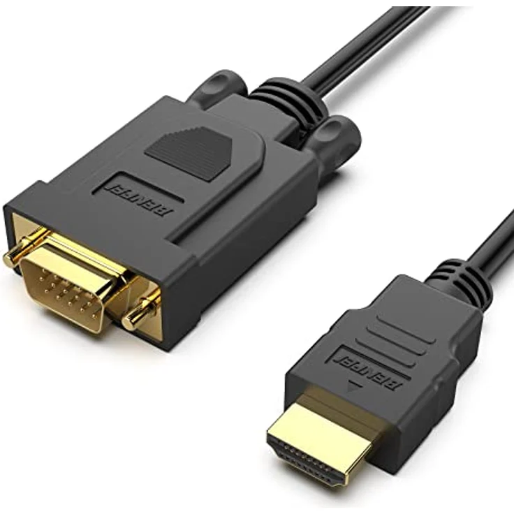 BENFEI Konverter-Kabel 1,8 M, HDMI zu VGA D-SUB 15 Pin M/M Unterstützung Volles 1080P umwandeln Signal von HDMI Eingang Laptop HDTV zu VGA Ausgang Monitoren Projektor,Fernsehapparat – Bild 1