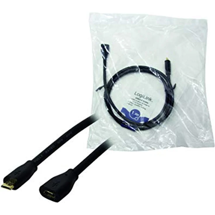 LogiLink CU0121 USB 2.0 Micro-B Verlängerungskabel Schwarz – Bild 4