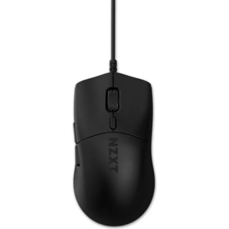 NZXT Lift 2 Symm | Leichte symmetrische kabelgebundene Gaming-Maus | Leichte 58-g-Konstruktion | 8K-Abfragerate | Optische Switches | Optischer 26K-DPI-Sensor | Füße aus 100% PTFE | Schwarz