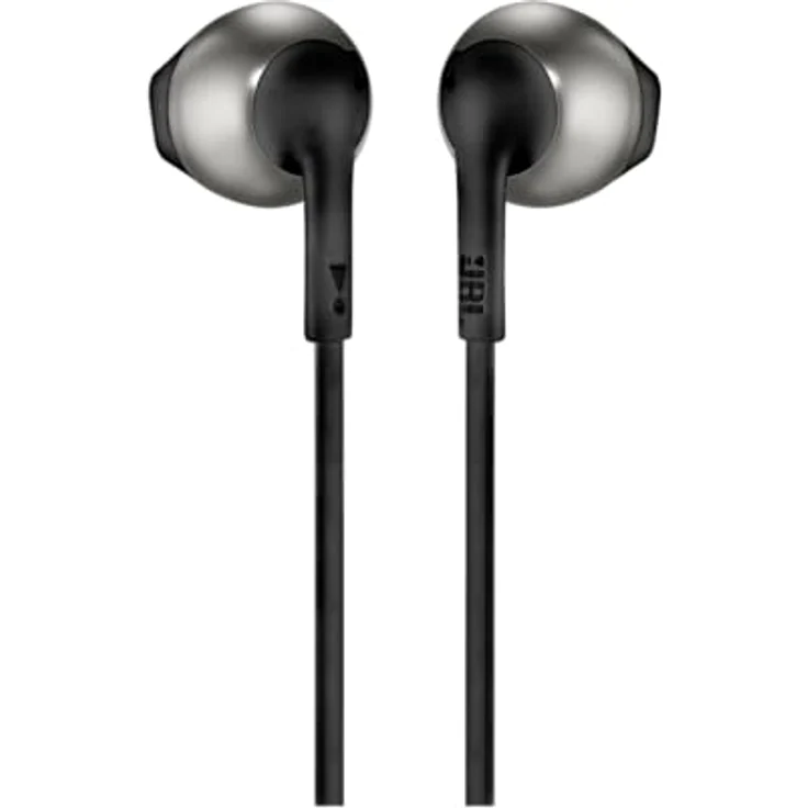JBL T205, In-Ear-Kopfhörer mit JBL Pure Bass Sound, leicht und bequem mit Eintasten-Fernbedienung, schwarz – Bild 2
