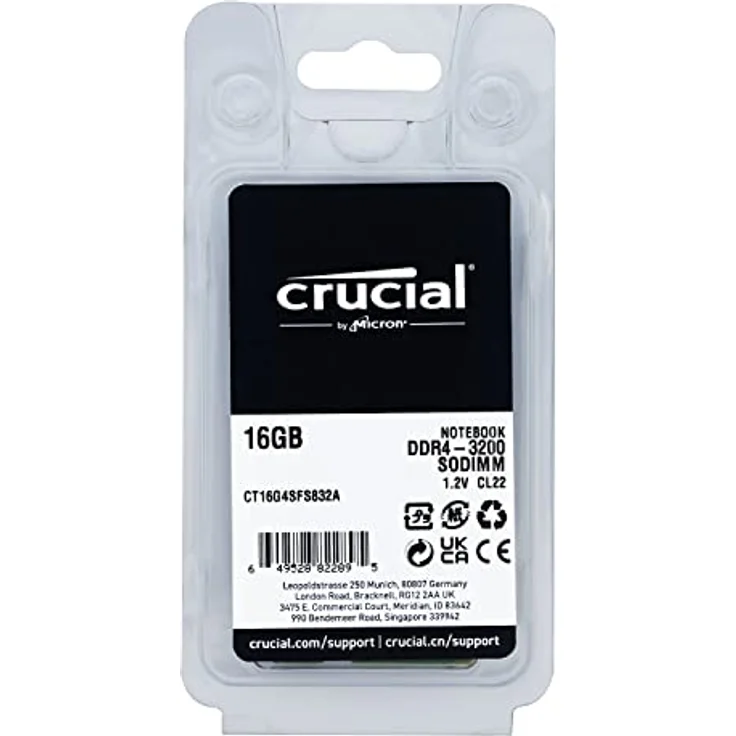 Crucial 16 GB DDR4-RAM SO-DIMM PC3200 CL22, Hochgeschwindigkeits-Arbeitsspeicher für Notebooks, Grün – Bild 3