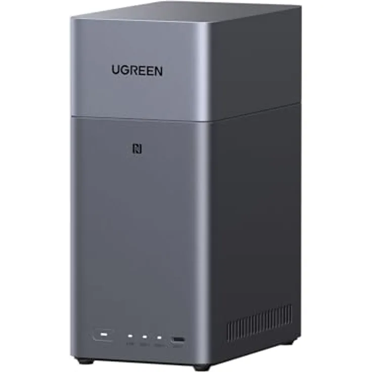 UGREEN NASync DH2300, 2 Bay Desktop NAS mit NFC Tap, KI Fotoalbum, 4K Videothek, 1GbE-LAN und 4GB RAM (Diskless)