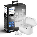 PHILIPS TWS Bluetooth 5.3 Wireless Headset, 13 mm Treiber, AI Mikrofon, IPX4 wasserdicht, 15 Stunden Wiedergabe, Kompatibel mit iPhone, Android
