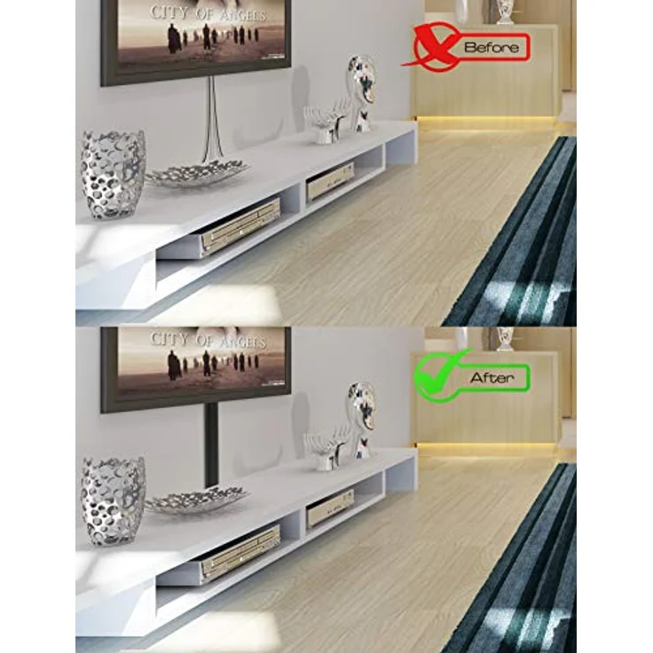 conecto Kabelkanal mit 3M Klebeband selbstklebend selbsthaftend zum Kleben oder Schrauben aus hochwertigem PVC (Länge 100cm, Breite 6cm, Höhe 2cm) schwarz – Bild 9