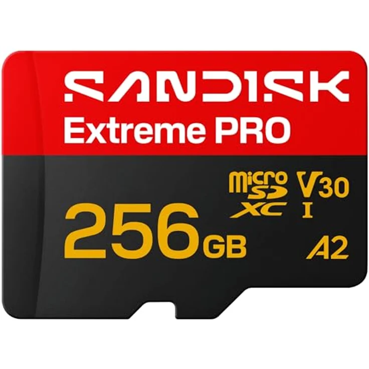 SanDisk Extreme PRO microSDXC 256 GB, UHS-I-Karte bis zu 250 MB/s Lesegeschwindigkeit, 170 MB/s Schreibgeschwindigkeit, 5K Video, A2, SD Adapter – Bild 1