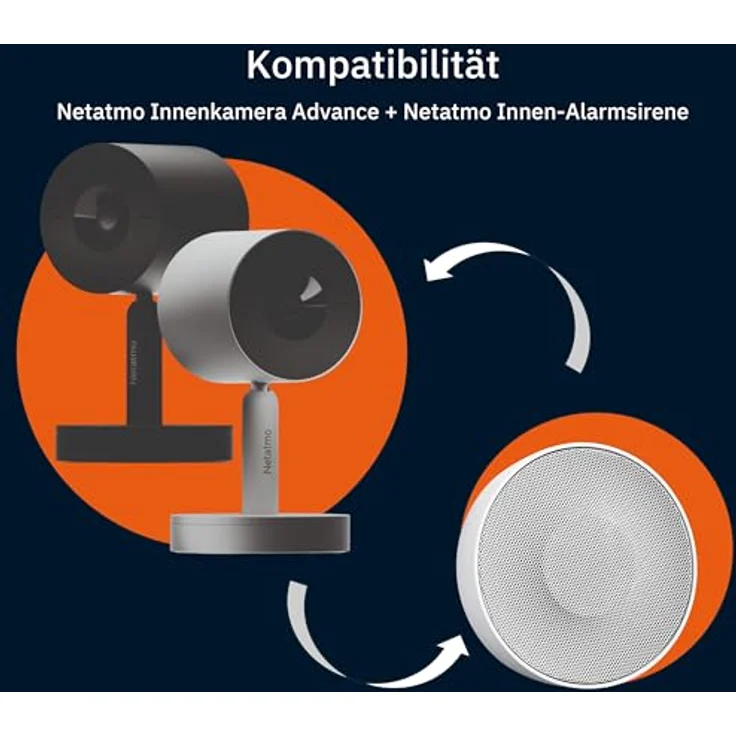 Netatmo Smarte Innen-Alarmsirene, drahtlos, WLAN, 110 dB, automatische Aktivierung-Deaktivierung, kein Abo, Batterie- oder Netzbetrieb, NIS01-DE – Bild 3