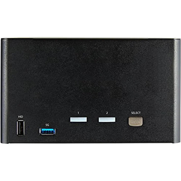 StarTech.com 2 Port Quad Monitor DisplayPort KVM Switch - 4K 60 Hz UHDR - DP 1.2 KVM Switch mit USB 3.0 Hub mit 2x USB 3.0(5 Gbit/s) und 4x USB 2.0 HID Anschlüssen, Audio - Hotkey - TAA (SV231QDPU34K) – Bild 4