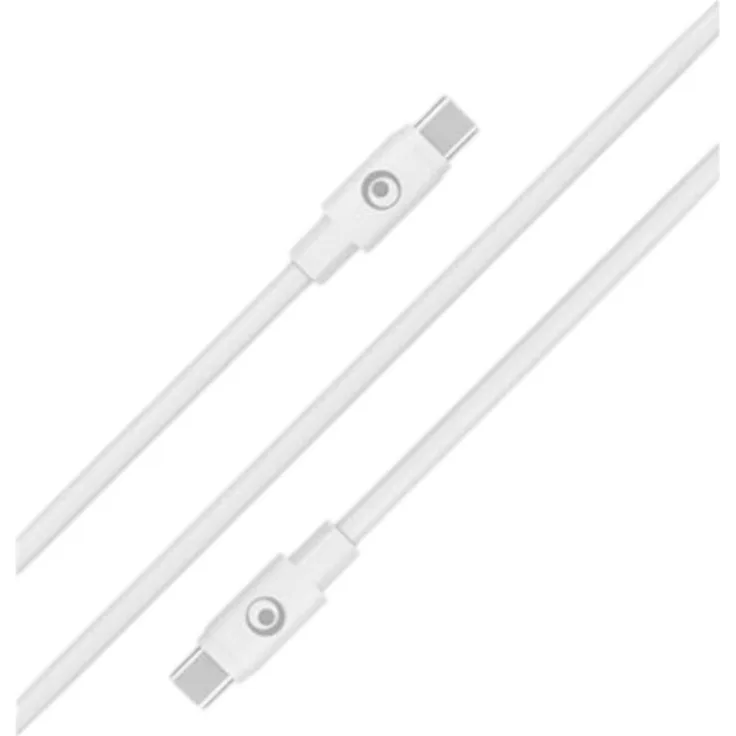 Bigben Connected USB C / USB C 5A Power Delivery Lade- und Synchronisierungskabel, 2m, Weiß mit Schnellladefunktion und Datensynchronisierung