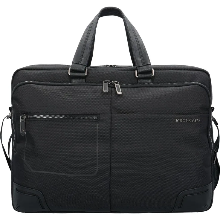 Roncato Cartella Aktentasche 42 cm Laptopfach (18.11"), Notebooktasche, Schwarz