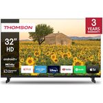 Thomson 32 Zoll (80 cm) HD Fernseher Smart Android TV (WLAN, Triple Tuner DVB-C/S2/T2, Google Assistant, YouTube, Netflix, DAZN, Prime Video, Disney+) – 32HA2S13-2023