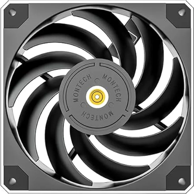 Montech Metall 120 PWM, leistungsstarker leiser Kühlventilator, 4-polig, silber – Bild 3