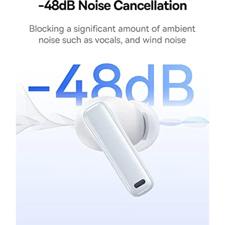 Baseus Bowie M2s, TWS Bluetooth Earbuds mit ANC, 30h Akkulaufzeit, kabellos, Weiss – Bild 3