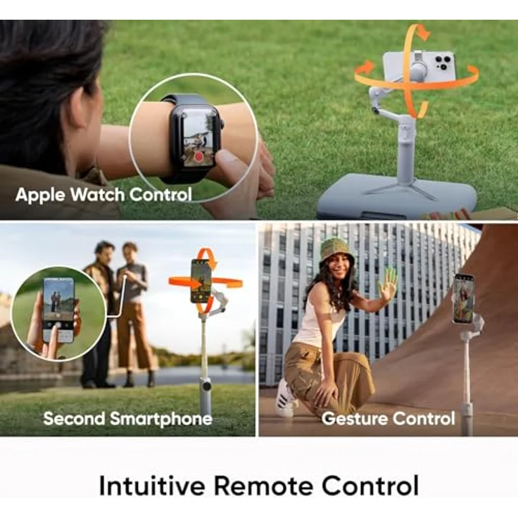 Insta360 Flow 2 AI Tracker Bundle, Smartphone Gimbal mit 10 Stunden Akkulaufzeit, Grau – Bild 8