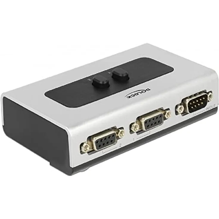 Delock Seriell Umschalter RS-232 / RS-422 / RS-485 2-Port manuell