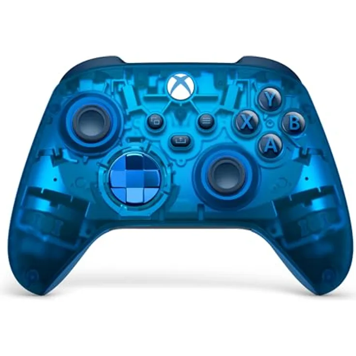 Xbox Wireless Controller – Sky Cipher Special Edition, transparent blau mit himmelblauen Griffen und Metallic-Elementen