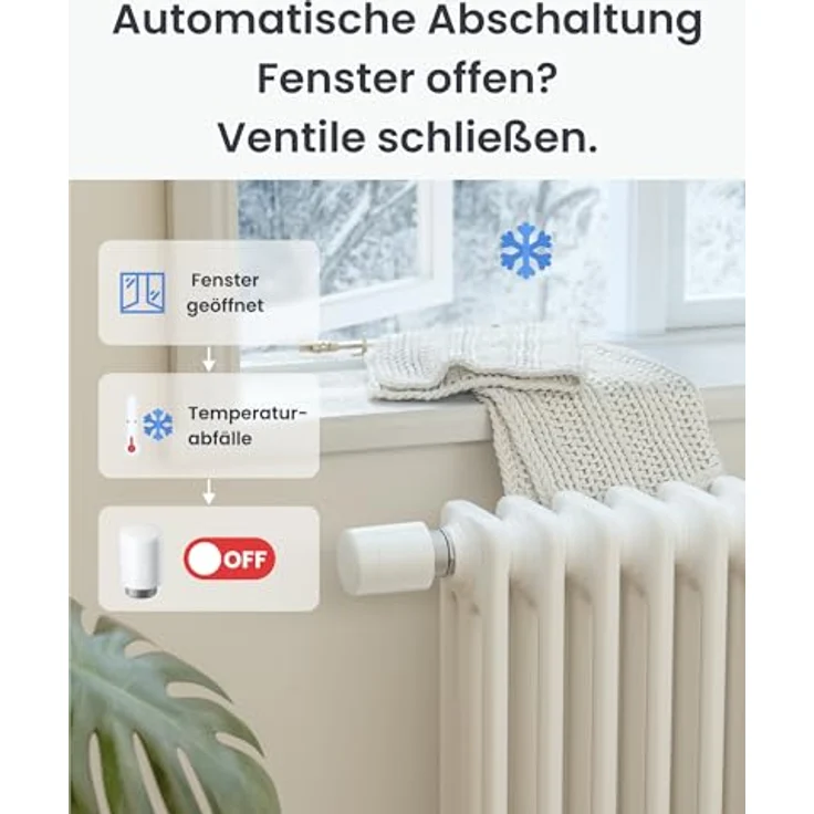 SwitchBot Smart Heizkörperthermostat Matter Combo, Bluetooth-Thermostat mit App-Steuerung, Heizplänen & Energiesparfunktion, kompatibel mit Alexa und Apple Home – Bild 5
