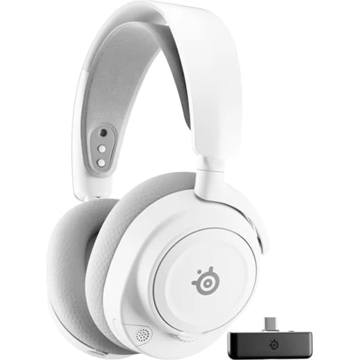 SteelSeries Arctis Nova 7X Gen 2, Kabelloses Gaming Headset mit Rauschunterdrückung und 40 mm Treiber, Weiss – Bild 1