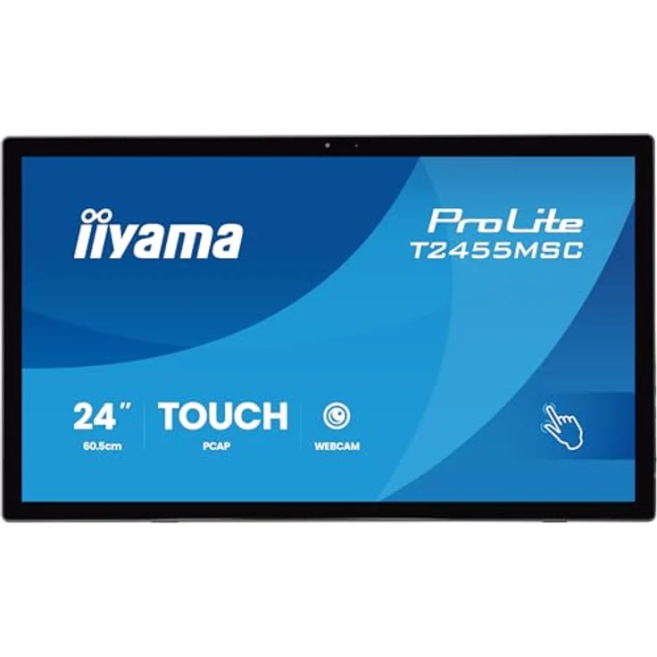 iiyama Prolite T2455MSC-B2, 24" Full-HD IPS LED-Monitor mit 120Hz, 10-Punkt Multitouch, DeepContrast-PCAP+, integrierter Webcam, Anti-Fingerprint, schwarz – Bild 2