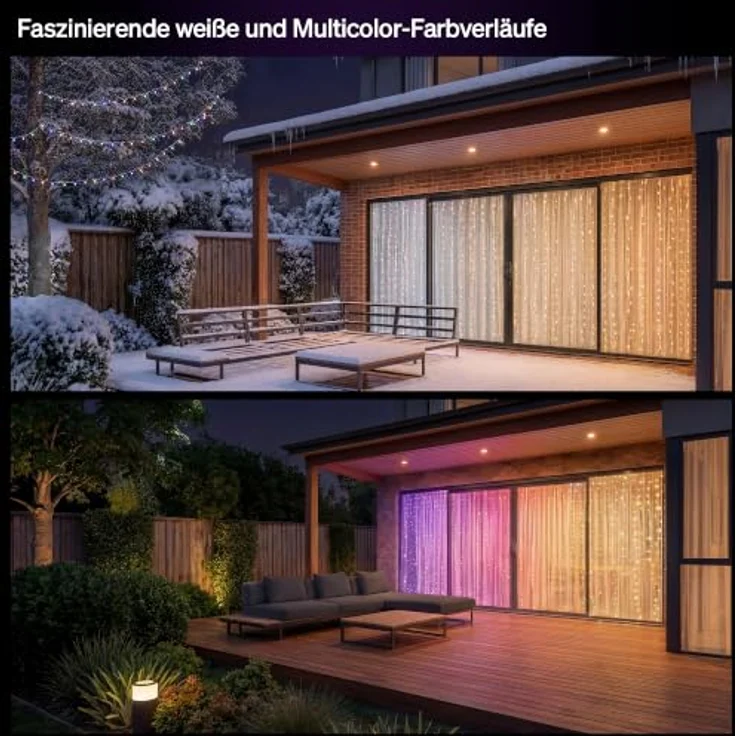 PHILIPS Hue Festavia Lichterkette RGBW, smarte Außen- und Innenbeleuchtung mit stufenlosem Warm- und Kaltweiß, IP54 wetterfest – Bild 4